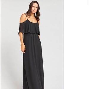 Show Me Your Mumu Black Chiffon Bridesmaid Dress